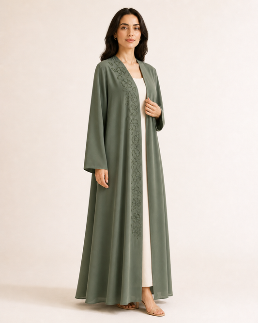 Olive Petal Abaya