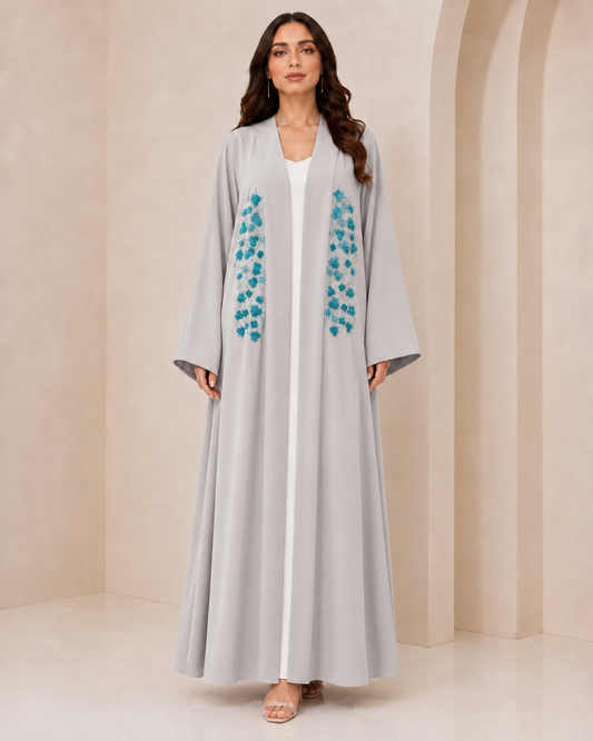 Blue Orchid Abaya