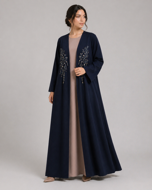Midnight Bloom Abaya