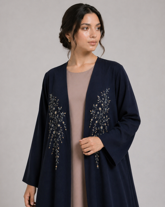 Midnight Bloom Abaya