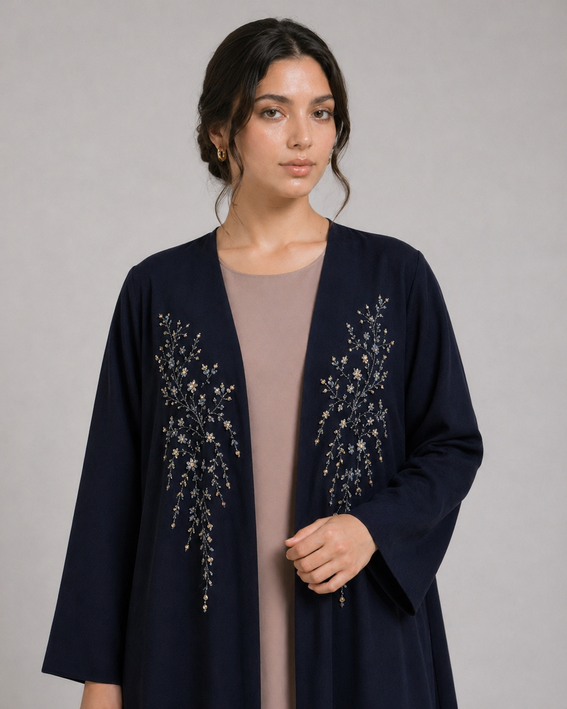 Midnight Bloom Abaya